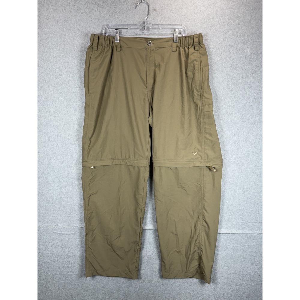 White‎ Sierra Convertible Pants Mens XL Zip Off Hiking Outdoor Nylon Lightweight